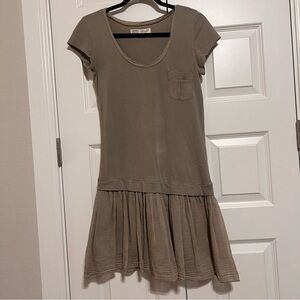 Italian Cotton Blend Khaki Midi